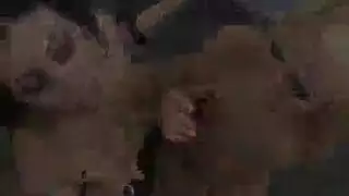 مشهد جنس جماعي ثلاثي مثير