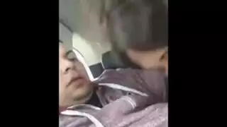 steamy automotive oral: hot lebanese chick sucks and swallows