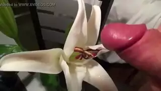 شقراء مدهونة تتحول لوحشية على نقش زهري