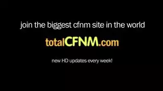xxx cfnm: خدمة فموية مزدوجة على قضيب صلب كالصخر
