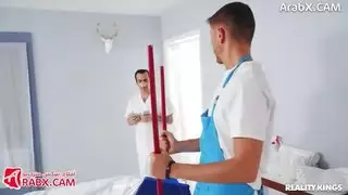 خيال إيلاج مزدوج في مشهد تدليك حار