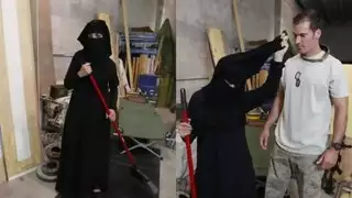 جائزة الكافر: جندي أمريكي يملأ فرج مسلمة بالسائل المنوي